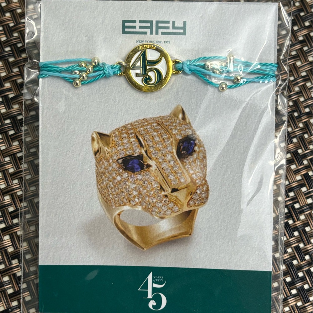 New! 45 Years Of EFFY Cruise Bracelet Blue/turquoise Color